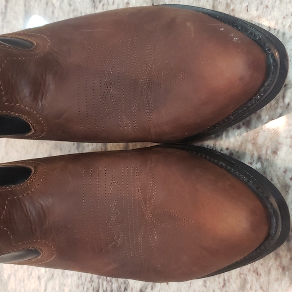 Mens Masterson Boot Co Brown Black Leather Boot Size 11.5 - Picture 4 of 9